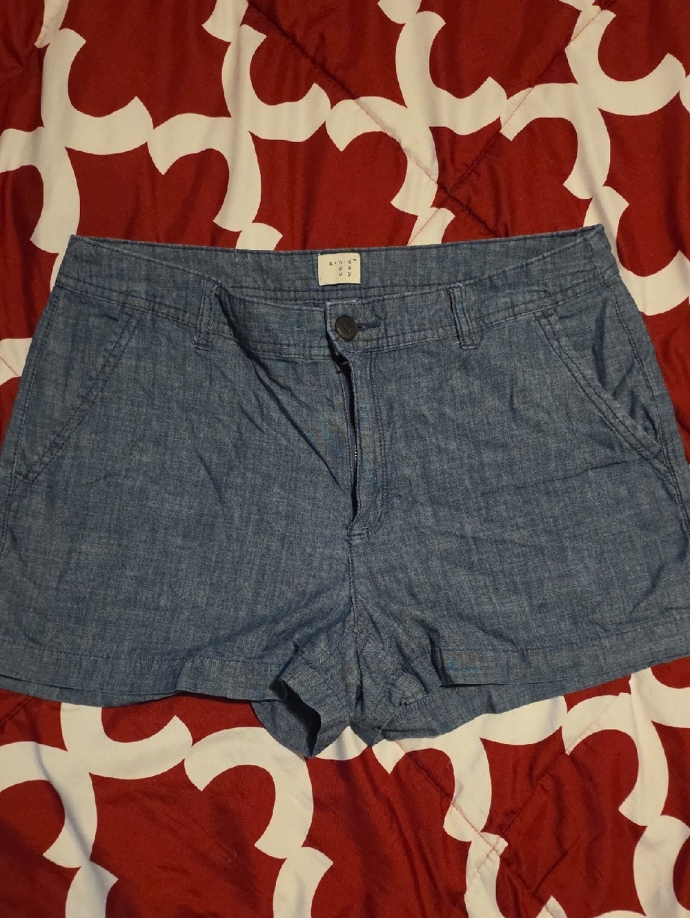 Chambray Women's Shorts - Blue